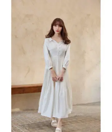 Herlipto Pleated Open Shirt Dress M