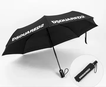 DSQUARED2 접이식 우산 블랙 + 화이트