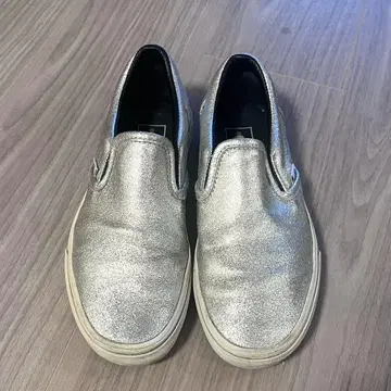 VANS x J.Crew 한정판 슬립온 메탈릭 실버 24cm