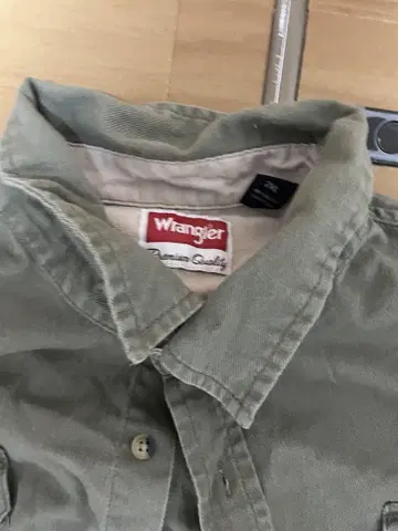 Wrangler 워크 셔츠 올리브 그린