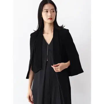 resil 케이프 디자인 숏 재킷 9호 블랙