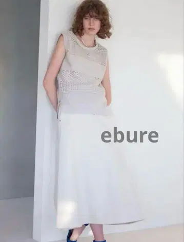 ebure 에브르 2023 ss 믹스 패턴 니트 시어 니트 베스트