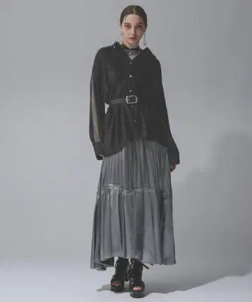 메쉬 절개 빅 셔츠 HARE 하레