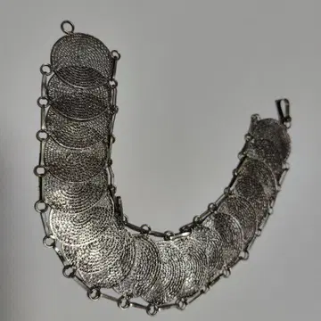 고전적인 실버 실공예 브레이슬릿 19.5cm