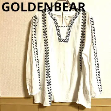 [새상품급] 골든베어 GOLDENBEAR 자수 블라우스 넉넉한 스타일