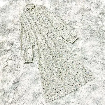 한정품 DONCASTER 전체 패턴 롱 원피스 A라인 빈티지 여성스러운