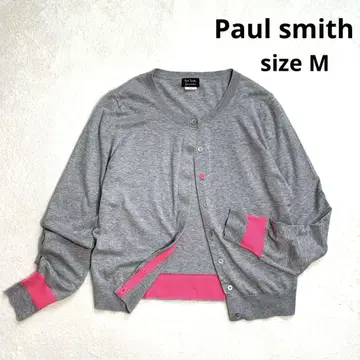 Paul smith 폴스미스 긴팔 가디건 M 그레이 핑크 면