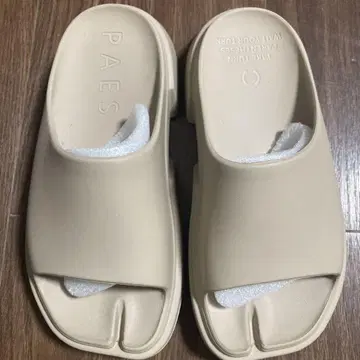 PAES 베이지 슬라이드 리커버리 샌들