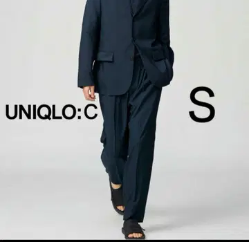 유니클로 C 감동 턱 팬츠 네이비 S