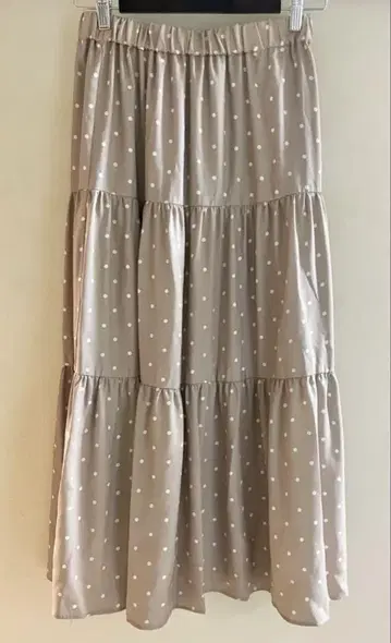 MARY QUANT 도트 무늬 롱 플레어 스커트