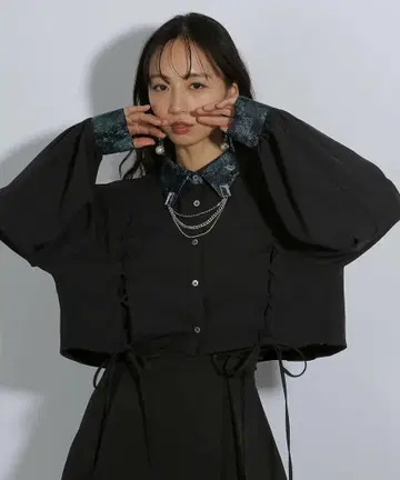 키리카에 자카드 레이스업 셔츠 HARE 하레