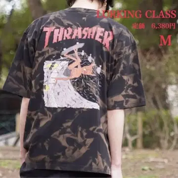 새상품 [ THRASHER ] 트레셔 빈티지 반팔 티셔츠 멀티 M