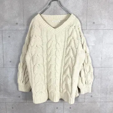 MAJESTIC LEGON (M) 케이블 짜임풍 니트 스웨터 귀여움