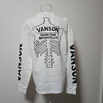 VANSON 스켈레톤 디자인 긴팔 티셔츠