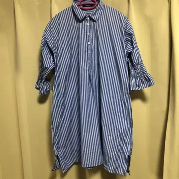 ZUCCHI 파랑과 화이트 스트라이프 튜닉