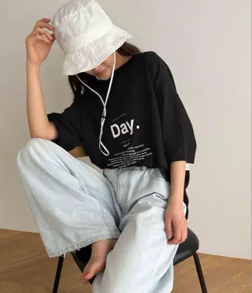 CANAL JEAN 1975 TOKYO Day. 반팔 T셔츠 블랙