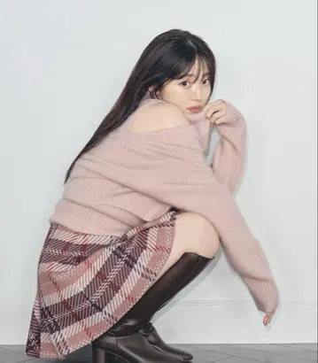 로빙 체크 미니 스커트