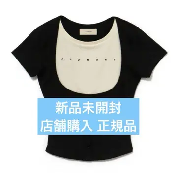 andmary Mary logo tops black