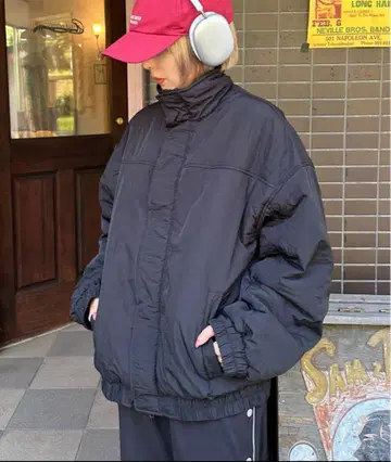 아프레 주르 미옹 중면 패딩 블루종