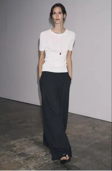 ZW COLLECTION 핀스트라이프 패턴 팬츠