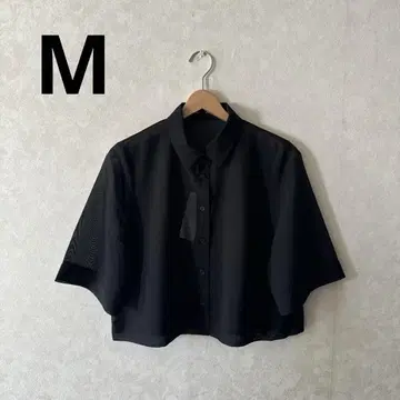 GU 지유 여성 시어 셔츠(5부 소매) Q M 사이즈