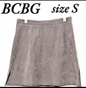 BCBG Max Azria 스웨이드 타이트 스커트 S 미니 길이 슬릿