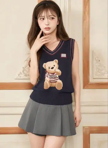 다리치 D 베어 니트 베스트 상의 다리치