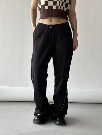 knuthmarf 2피스 지퍼 플레어 팬츠 M