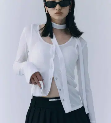 josemoon SCARF CHOKER TOPS 화이트 새상품