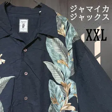 자마이카 잭스 아로하 셔츠 하와이안 셔츠 XXL 블랙 빈티지