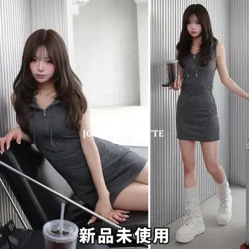 다리치 darich 라메스 스웨트 미니 원피스 C-GRY FREE