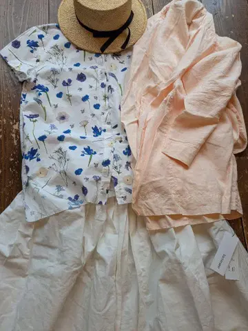 h+hannoh wessel 꽃 프린트 블라우스