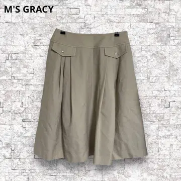M'S GRACY 엠즈그레이시 플리츠 스커트 크리스탈 장식
