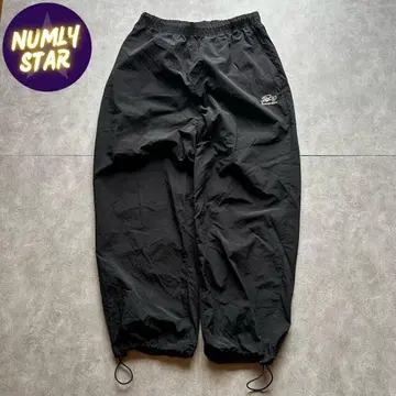 archive grunge nylon pants y2k black