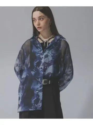 시어 아트 플라워 셔츠 HARE 하레