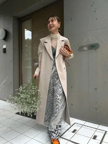 LONG VEST SET SHEER DRESS ameri vintage