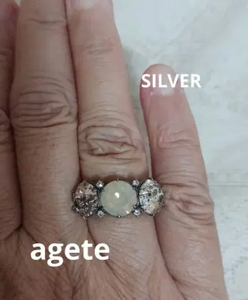agete SILVER 스톤 링