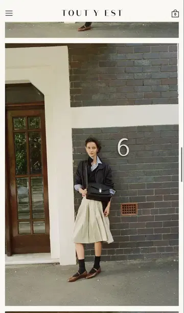 신품 TOUT Y EST 투티에 SAC VOLET TOILE