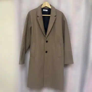 베이지 체스터 코트 울 느낌