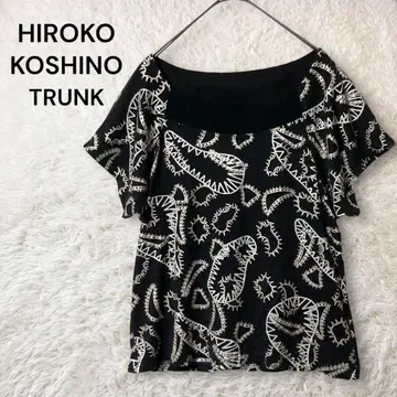HIROKOKOSHINO TRUNK 페이즐리 무늬 티셔츠 블랙