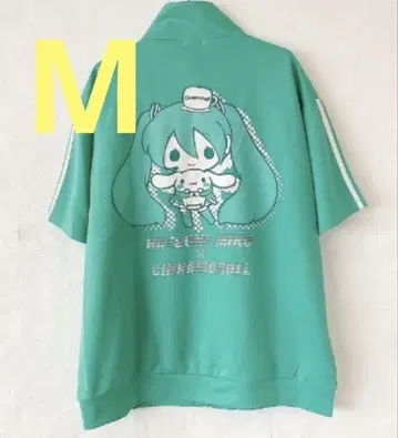 초음미쿠 블레이저 트랙 재킷 산리오 시나모롤 그린 M
