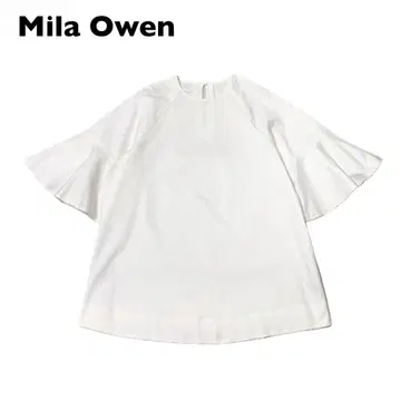 Mila Owen 미라 오웬 래글런 플레어 슬리브 튜닉 블라우스