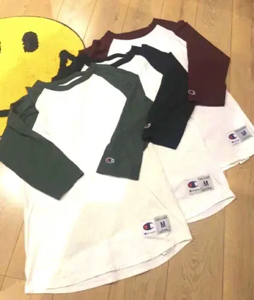 챔피온 Champion 7부 소매 래글런 티셔츠