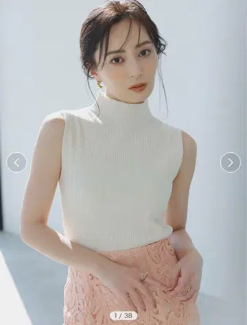 아누안스 실크 블렌드 노스 니트 풀오버