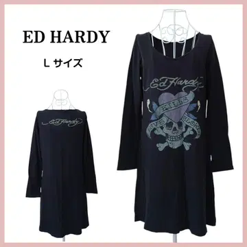 ED HARDY 원피스 롱티 블랙 러브킬 여성용 L