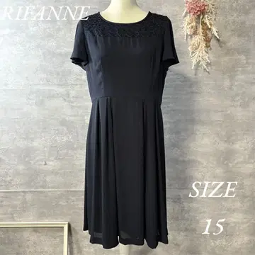 RIFANNE 도쿄 소와르 포멀 레이스 원피스 반소매 대형 사이즈
