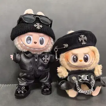 LABUBU 라부부 봉제 인형 의류 블랙 코스튬 6세트