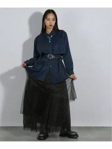 언밸런스 플리츠 셔츠 HARE