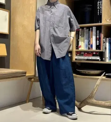 BEAMS BOY 리 팬츠 블루