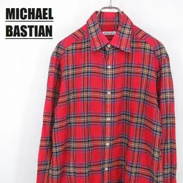 MICHAEL BASTIAN 체크 셔츠 이탈리아제 투모로우랜드